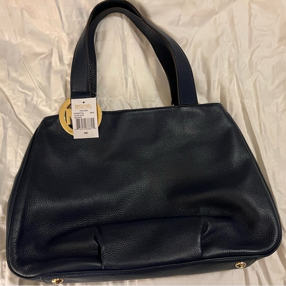 MICHAEL Michael Kors Handbags - #131 NEW MICHAEL KORS FULTON PURSE Color Navy LG TOTE With Tags Storage Bag